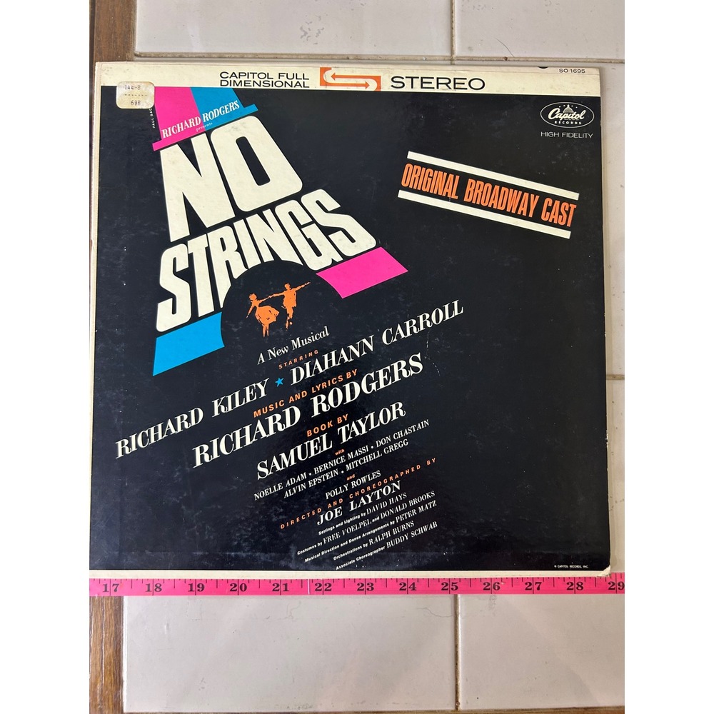 No Strings Original Broadway Cast Vinyl LP Richard Rodgers Diahann Carroll‎